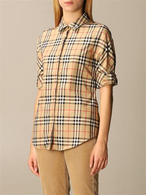 camicia burberry donna prezzo|Camicia in cotone Check (Sabbia) .